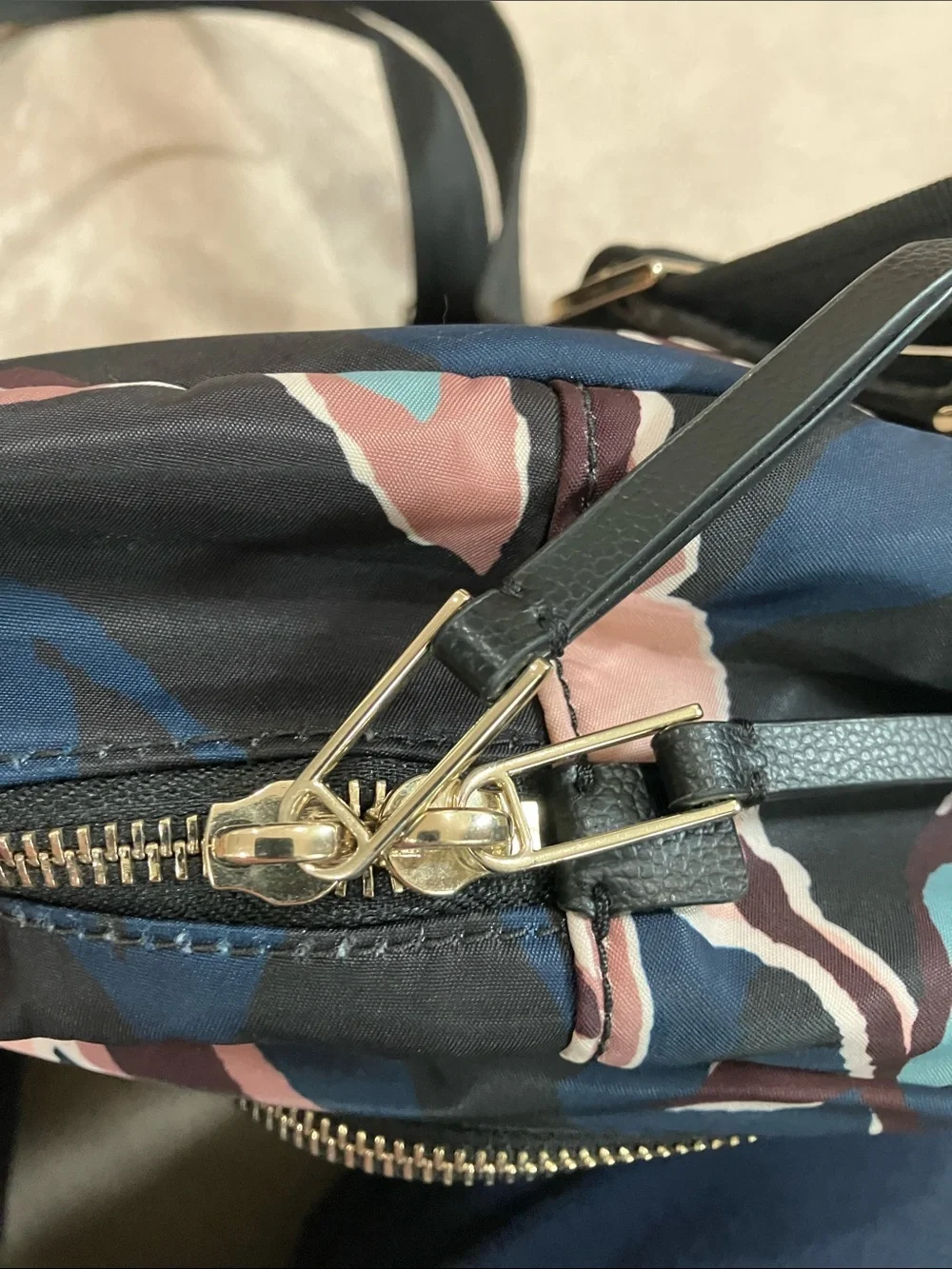 kate spade navy floral print mini backpack